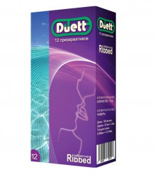 Презервативы Дуэт риббд ребристые 12 шт.