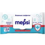 Салфетки влажные детские, Mepsi (Мепси) 120 шт антибактериальные с клапаном